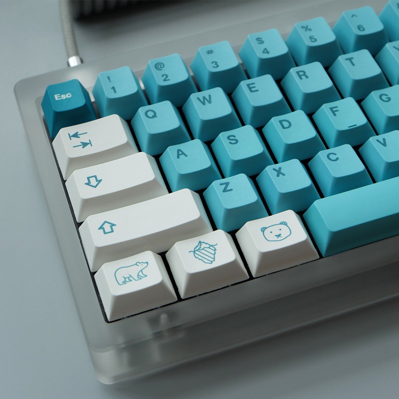 Bộ 125 Phím PBT Iceberg Kiểu Nhật Bản Cho Bàn Phím Cơ Cherry MX
