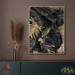 Tranh Canvas Cao Cấp Lá Chuối Đen Trang Trí Tường CV-172