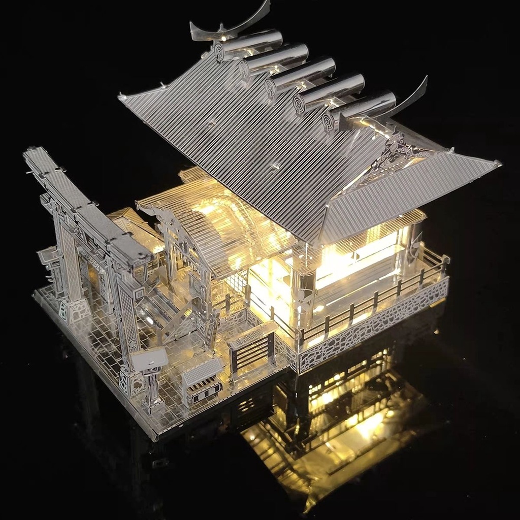 Đồ Chơi Lắp Ráp Mô Hình Nhà Shrine 3D Bằng Kim Loại DIY