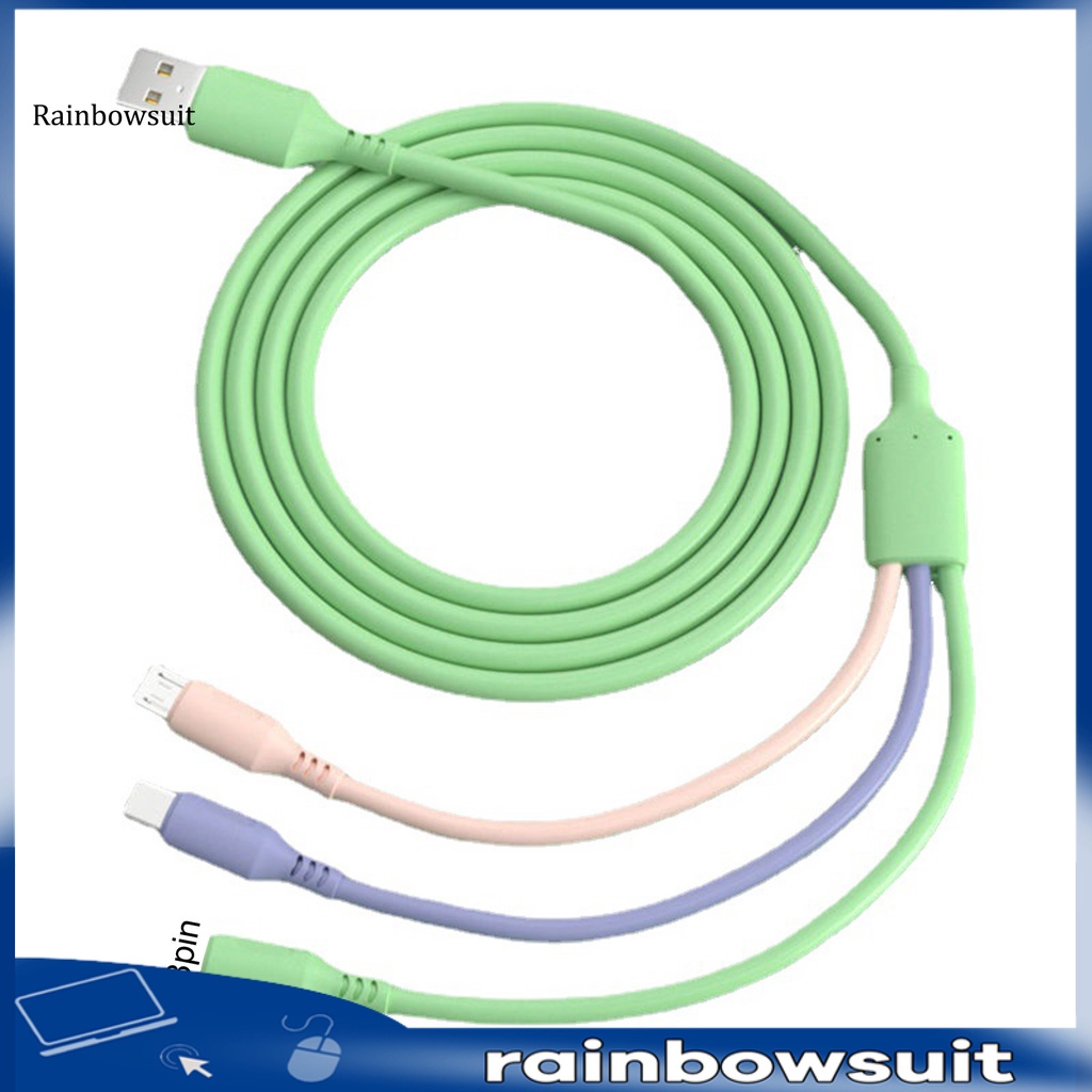 Dây Cáp Sạc Truyền Dữ Liệu Nhanh 8pin Type-C Micro Usb Màu Xanh Lá