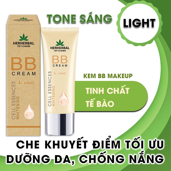 Kem BB Makeup Tinh Chất Tế Bào Light Herherbal 40g