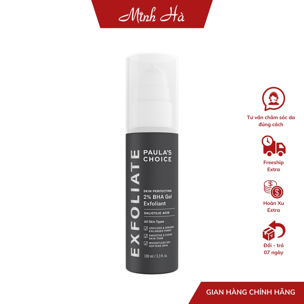 Tẩy da chết hóa học dạng gel BHA Paula Choice Skin Perfecting 2% BHA Gel Exfoliant 100ml - Mã 2040