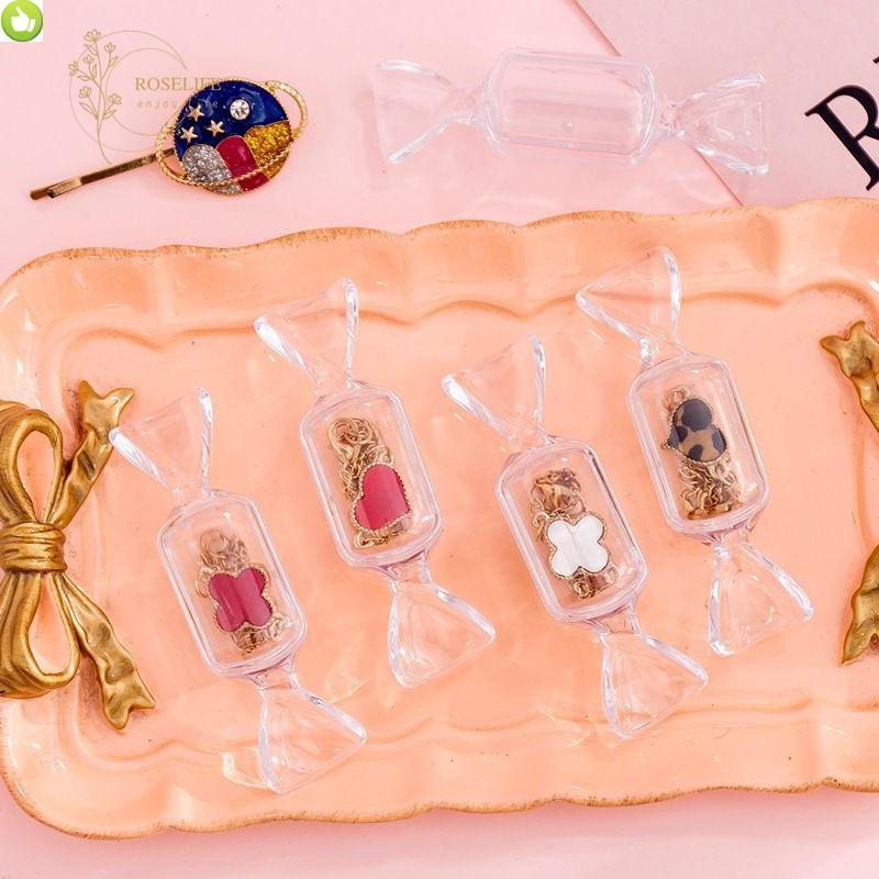 Hộp nhựa đựng đồ trang sức/khuyên tai mini tiện lợi xinh xắn