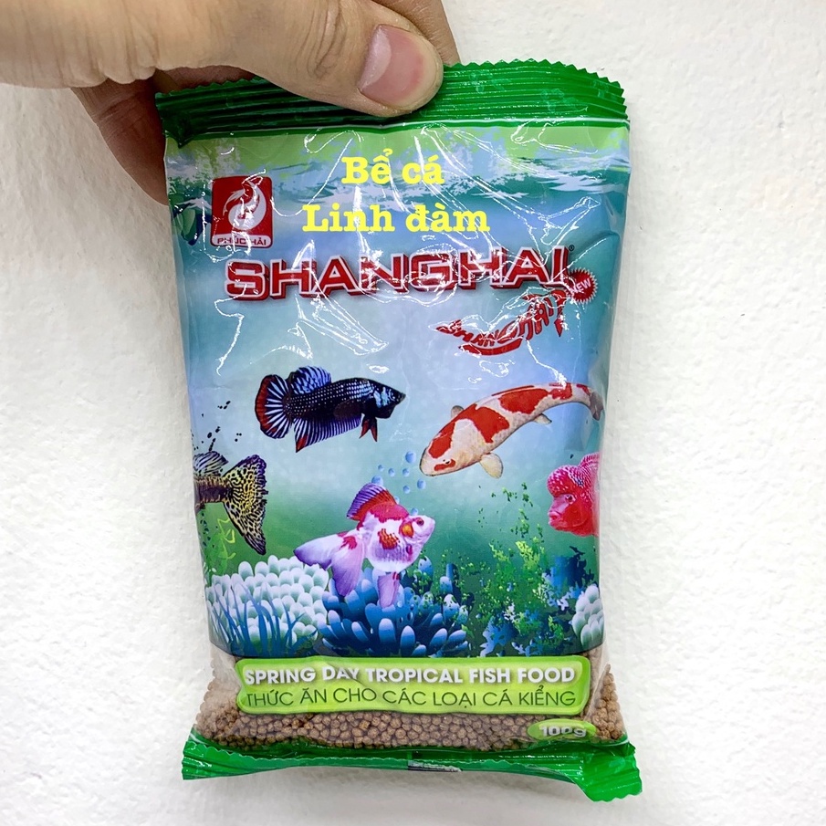Cám Sanghai cho cá cảnh - thức ăn cá bổ dưỡng và nhanh lớn túi 100gr