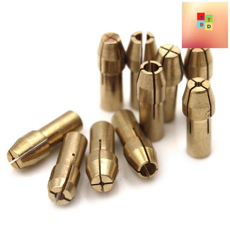 Bộ đầu kẹp mũi khoan bằng đồng  0.5-3.2mm chuôi 4.8mm cho máy mài mini
