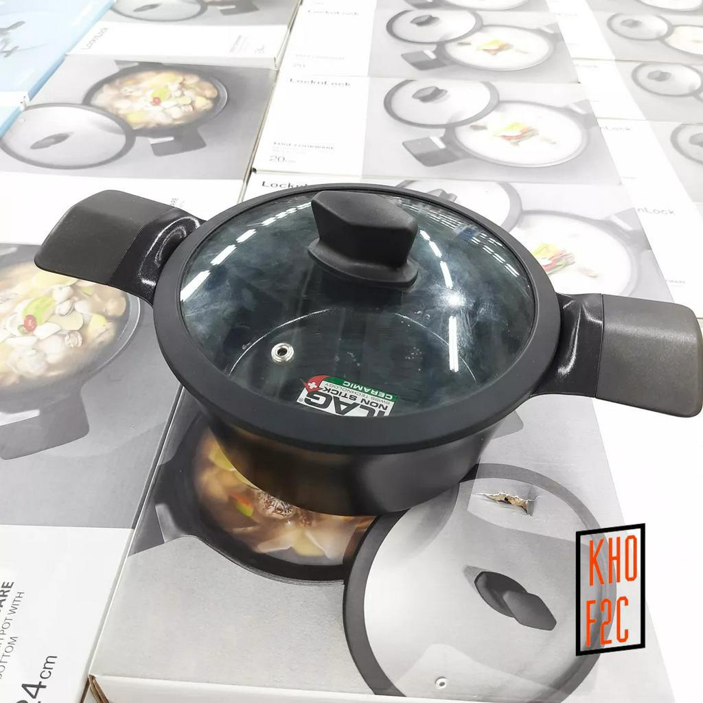 Nồi Siêu Chống Dính EDGE size 20cm CAC2011 Đáy từ - KHOF2C