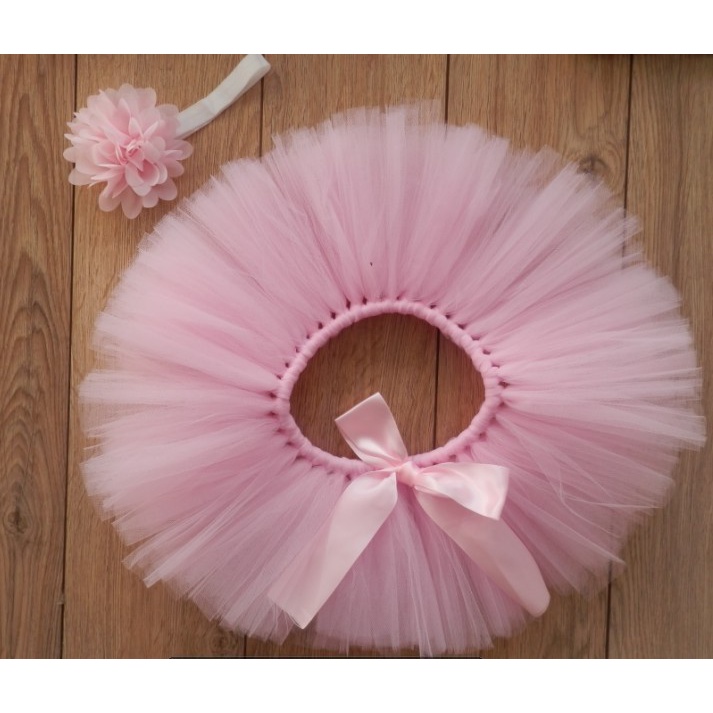 Set chân váy tutu kèm băng đô phụ kiện chụp ảnh cho bé gái 0-12 tháng