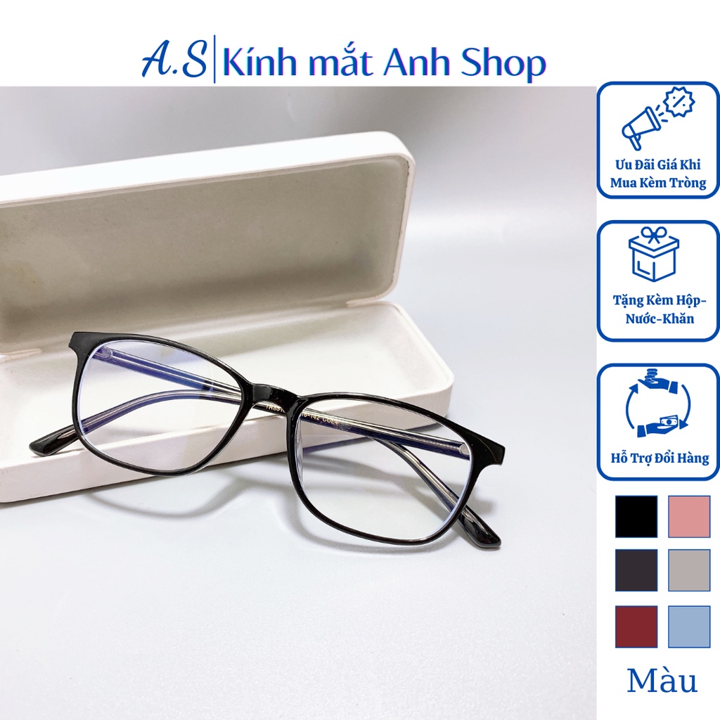 Gọng kính vuông thời trang nhỏ xinh nhiều màu sắc, đeo sáng da 8518A