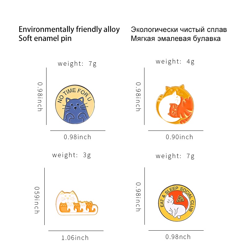Ghim Cài Áo Hình Mèo Dễ Thương