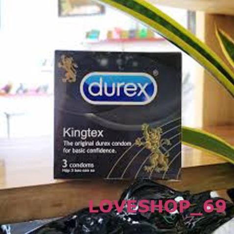 (CHE TÊN)Bao cao su Durex Kingtex SIZE NHỎ 49MM 3 bao - FREESHIP EXTRA