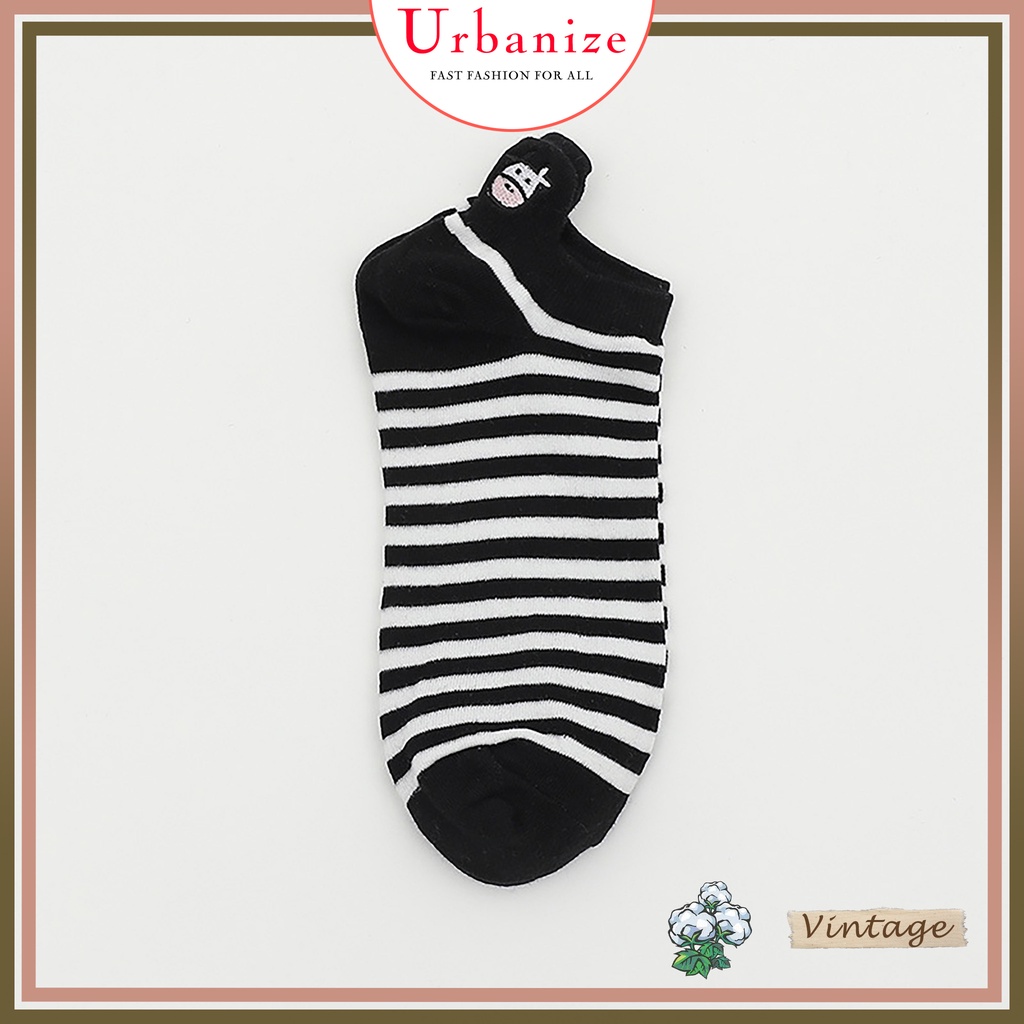 Tất nữ cổ ngắn vớ dễ thương cổ thấp thêu in hình bò sữa cotton cute giá rẻ Urbanize