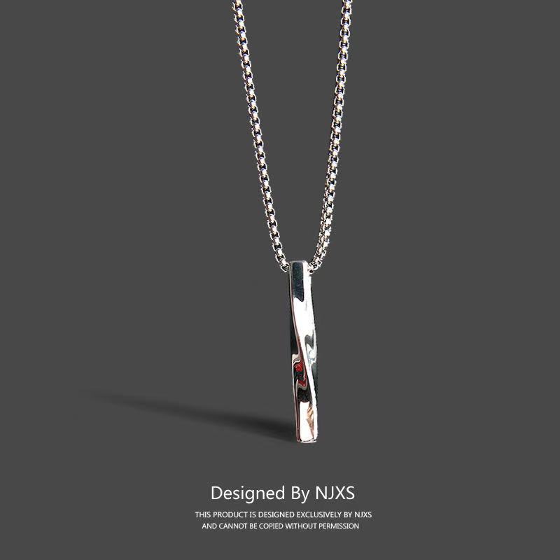 【Follow our shop-10K minus 5K】 Fashion hip-hop long pendant titanium steel necklace