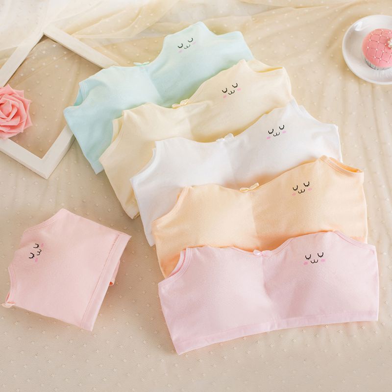 Áo ngực thể thao không gọng bằng cotton cho bé gái từ 8-15 tuổi