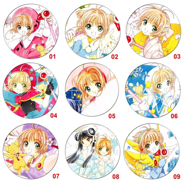Huy hiệu anime sakura mẫu ngẫu nhiên