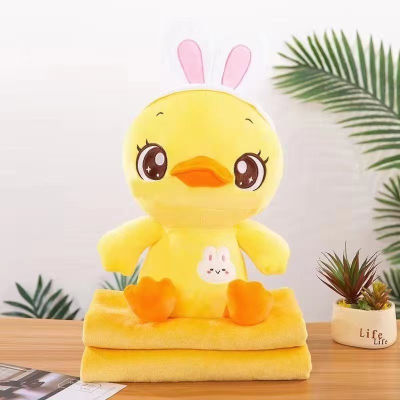 Qùa tặng Bộ chăn và gối mền trái cây, động vật văn phòng hoạt hình dễ thương