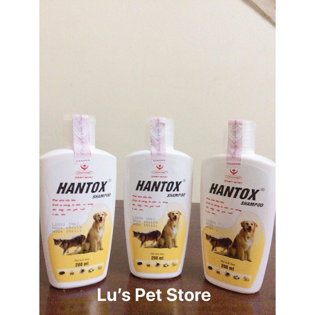 [ PET] Sữa tắm hantox shampoo diệt ve rận bọ chét ghẻ chó mèo - dầu tắm diệt khuẩn ngoài da mèo cún