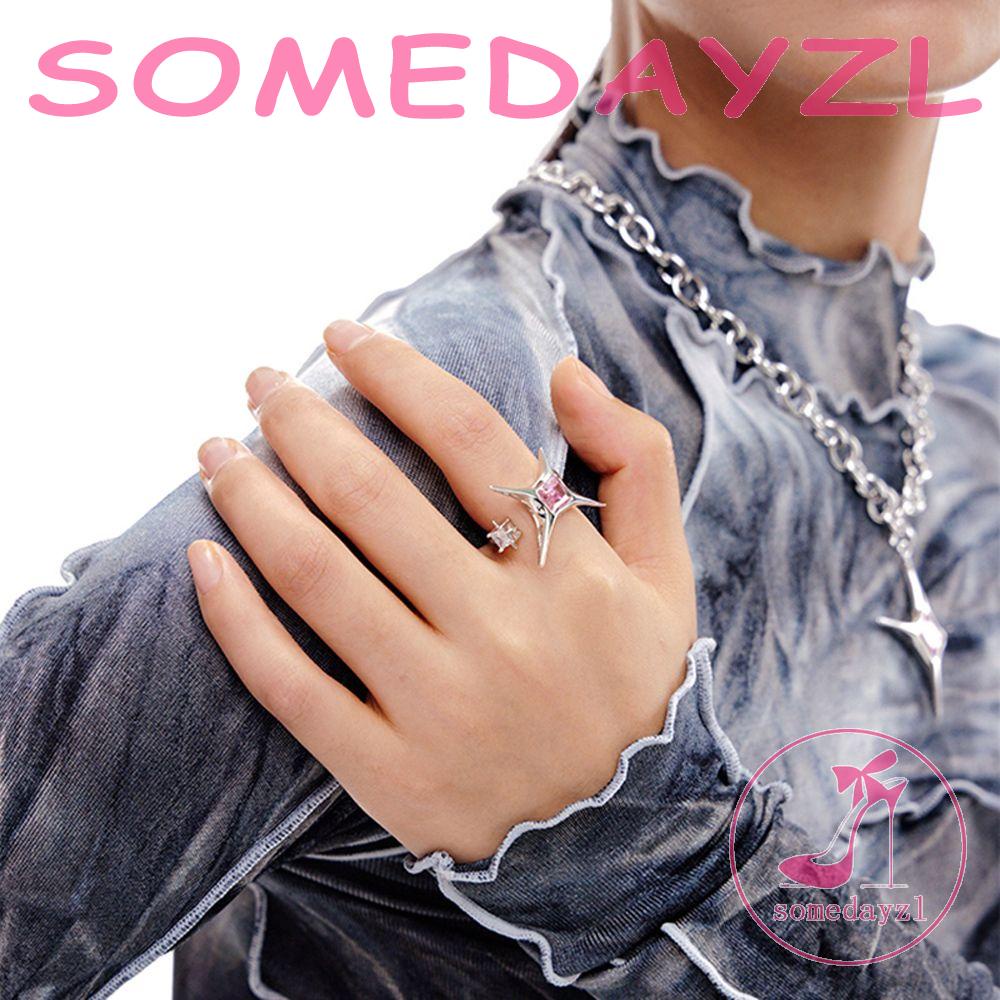 Somedayzl Màu Hồng|Bộ Vòng cổ Và Bông Tai Bằng Kim Loại Y2K Thiết Kế Đơn Giản Sáng Tạo