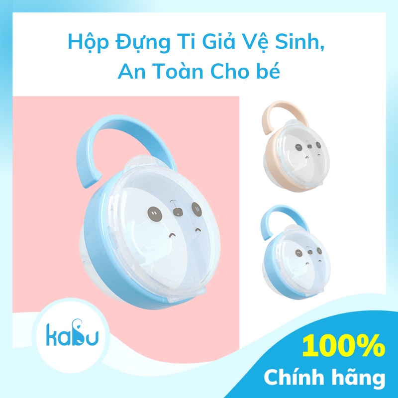 KABU - Hộp Đựng Ti Giả An Toàn, Giữ Vệ Sinh Ti Giả Cho Bé| Hộp Đựng Ti Giả Trong Suốt Có Móc Treo