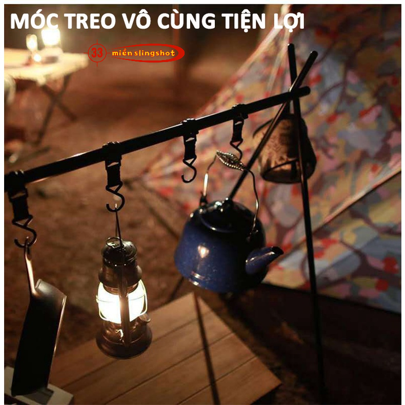 Giá Treo Đồ Dã Ngoại Gấp Gọn Tiện Dụng, Giá Móc Đồ Cắm Trại Nhỏ Gọn, Hợp Kim Nhôm Đa Năng Siêu Bền