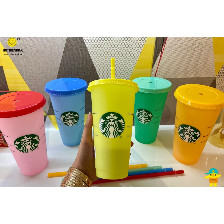 Cốc Nước, Ly Nước Đổi Màu Nữ Thần Starbuck 720ml