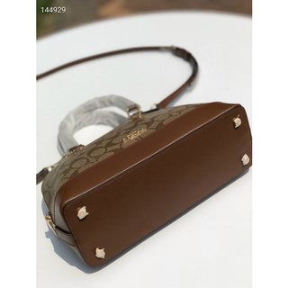 Túi Coach hến da thật pha pu canvas
