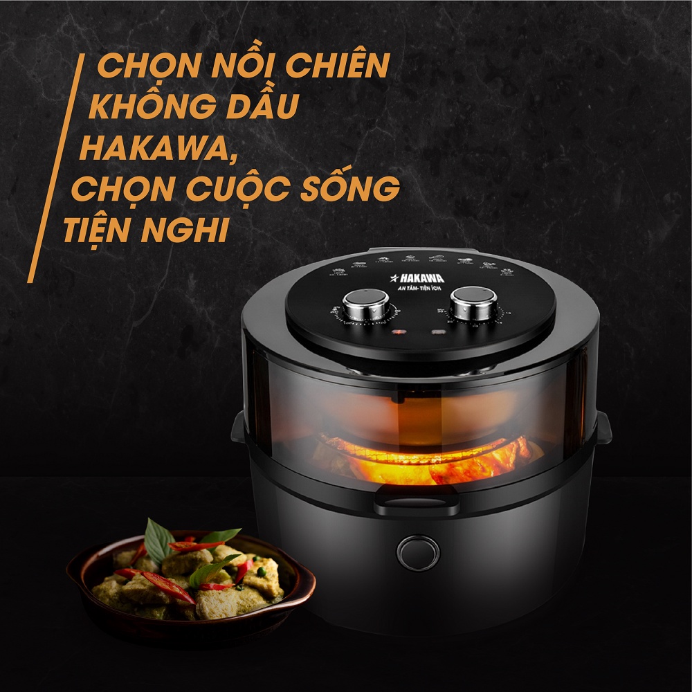 Nồi Chiên Không Dầu HAKAWA HK-AF8L - Bảo hành chính hãng 2 năm