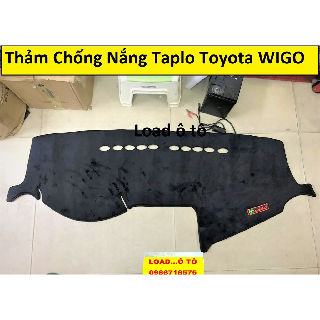 Thảm Chống Nắng Taplo Xe Toyota Wigo 2022-2018Mẫu Nhung Lông Cừu Cao Cấp