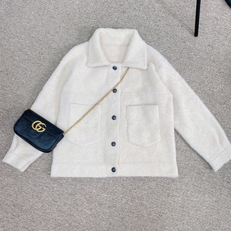 May Shop - Áo khoác lông thỏ dày dặn