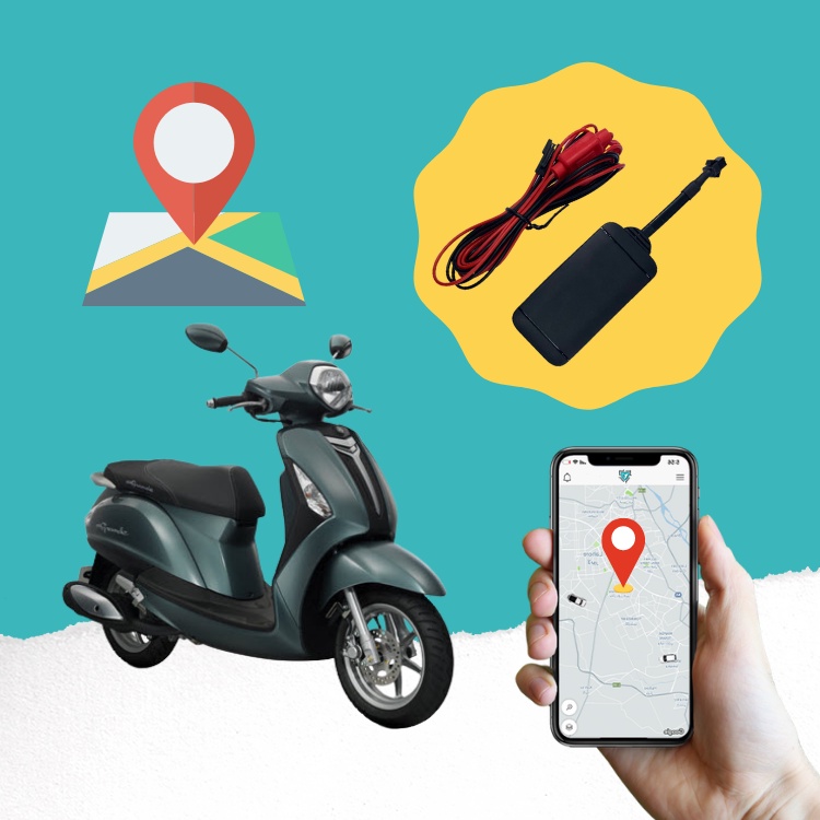 Định vị xe máy chip 4G thay 2G cập nhật nhanh nhạy báo rõ vị trí xe nhỏ gọn gắn giấu kín chống nước và bụi bẩn tặng SIM
