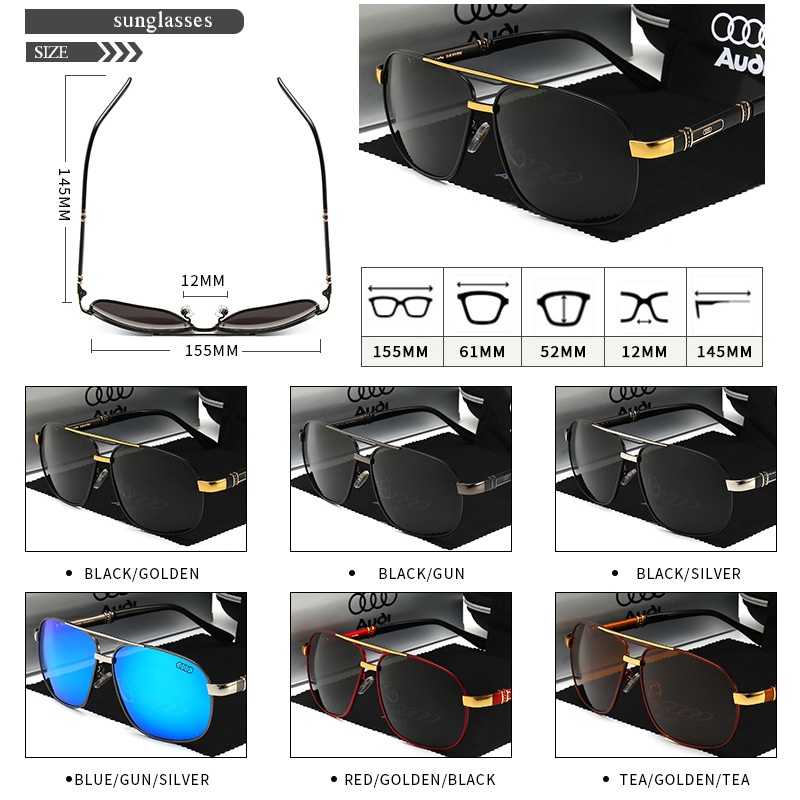 Kính Mát Nam Nữ Phân Cực Chống Tia uv400 Phong Cách Retro