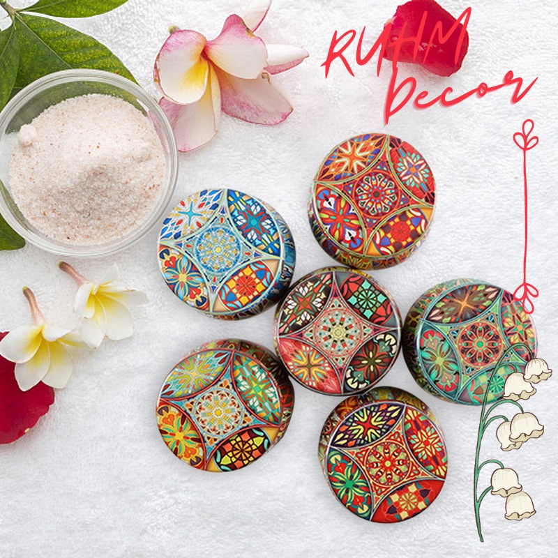 Nến thơm hoa khô thiên nhiên làm từ sáp đậu nành thanh lọc không khí khử mùi hôi decor trang trí nhà cửa spa homestay