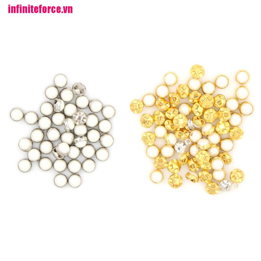 Bộ 20 Nút Ngọc Trai Mini Làm Đồ Thủ Công