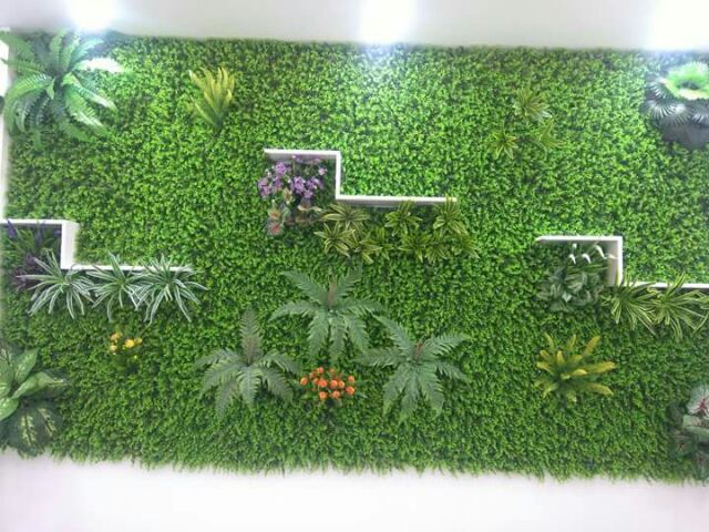 Thảm cỏ tai chuột nhân tạo kích thước 40x60cm trang trí không gian