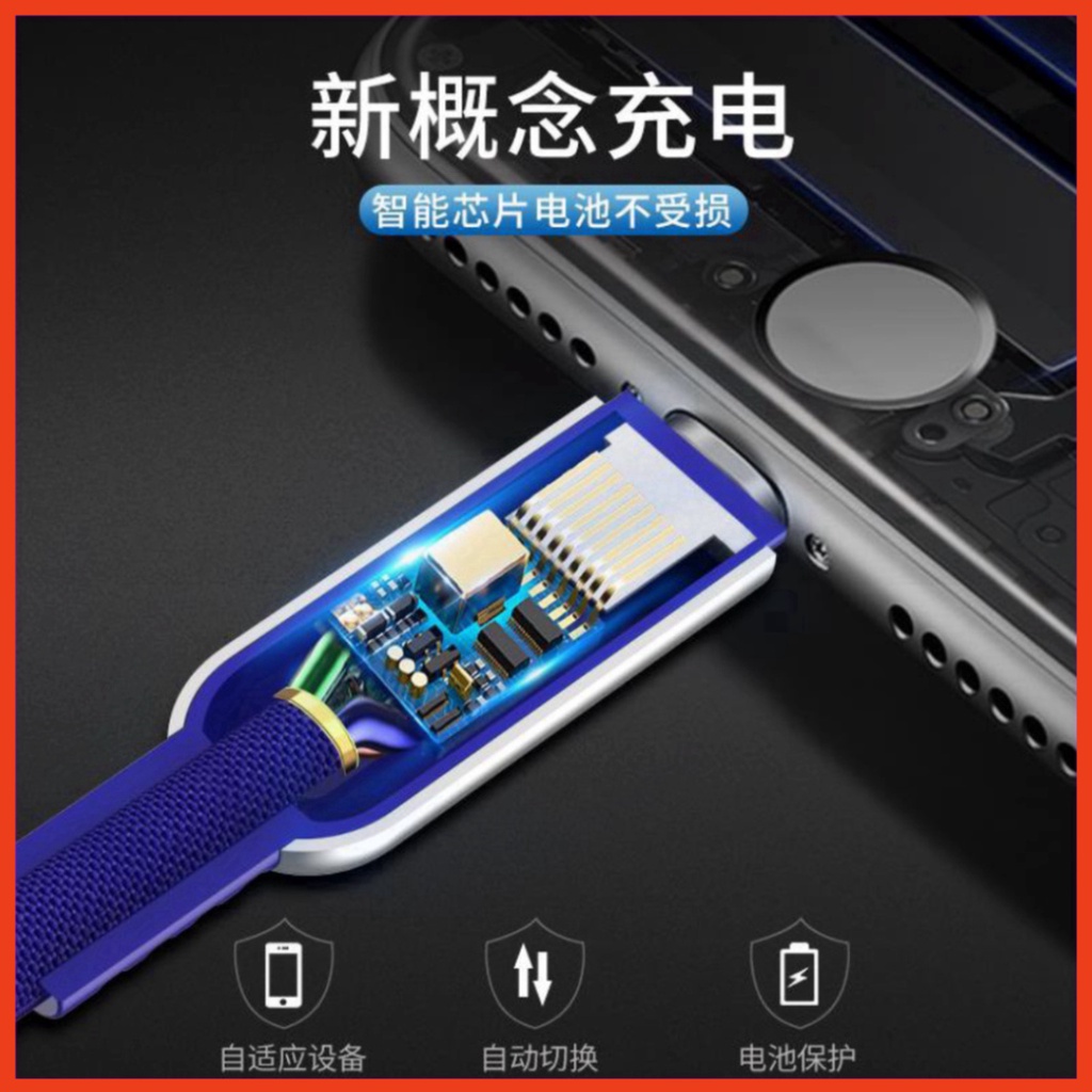 Dây Sạc Tự Ngắt Thông Minh Hoco U79 Cho Iphon/ Micro/ Type C. Chiều Dài 1.2M