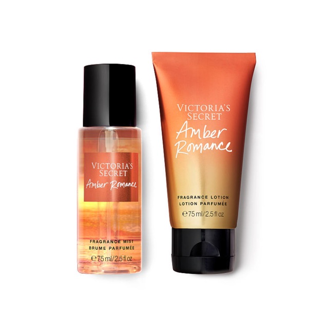 [𝗦𝗔𝗟𝗘]..::✨Set Xịt Dưỡng Body Mist Victoria’s Secret "AMBER ROMANCE" 75ml✨::..