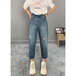Quần baggy jean nữ cạp cao