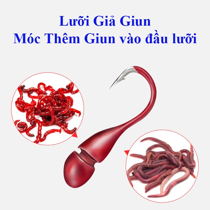 Dây Trục Câu Đài Tiện Lợi Lưỡi Giả Giun, Hạt Chăn Phao Câu Cá câu đơn câu đài -