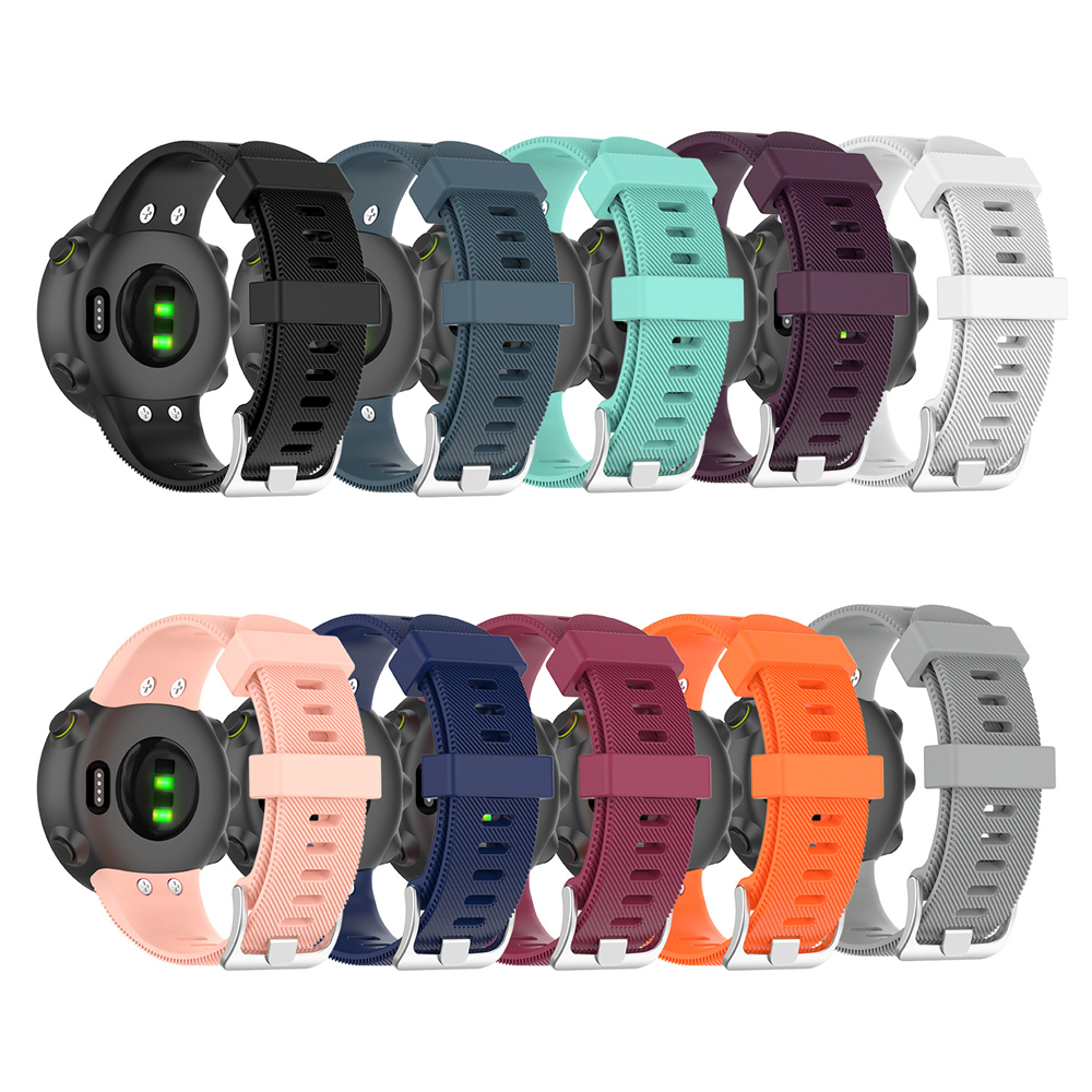 Dây Đeo Silicon Có Khóa Kim Loại Cho Đồng Hồ Thông Minh Garmin Forerunner 45 / 45s