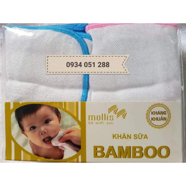 Combo 3 lốc khăn sữa cao cấp mollis_bamboo