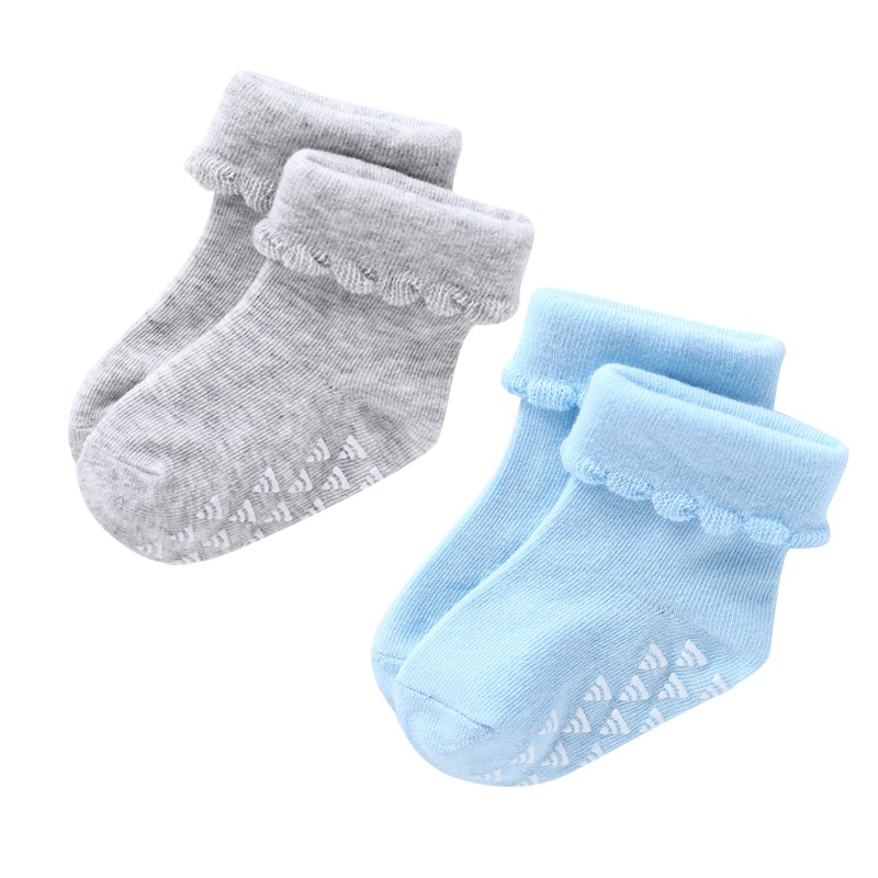 Vớ Mikrdoo bằng cotton mềm mại thoáng khí độ co giãn tốt 8-16cm dành cho bé 0-24 tháng