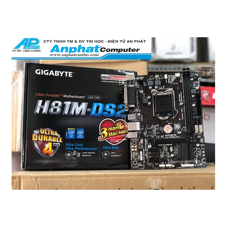 Bo mạch chủ Main Gigabyte H81M-DS2 - Hàng Chính Hãng Viễn Sơn - Bảo hành 36 tháng