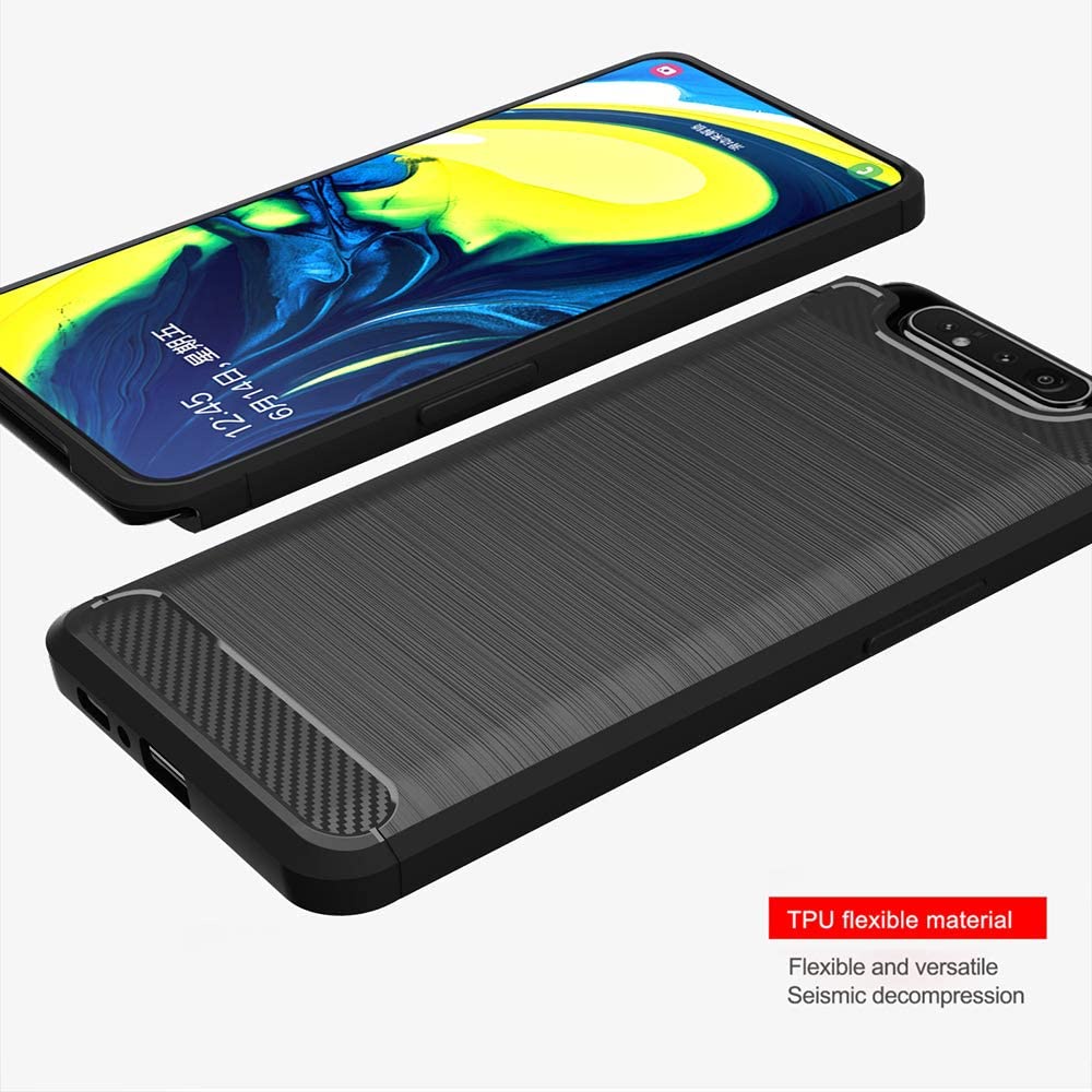 Ốp lưng chống sốc vân kim loại cho Samsung Galaxy A80 / A90 hiệu Likgus  - Hàng nhập khẩu