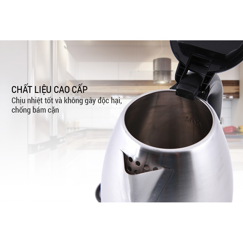 {GIẢM SẬP SÀN} Ấm siêu tốc inox chính hãng 1.8L Sunhouse SHD1182