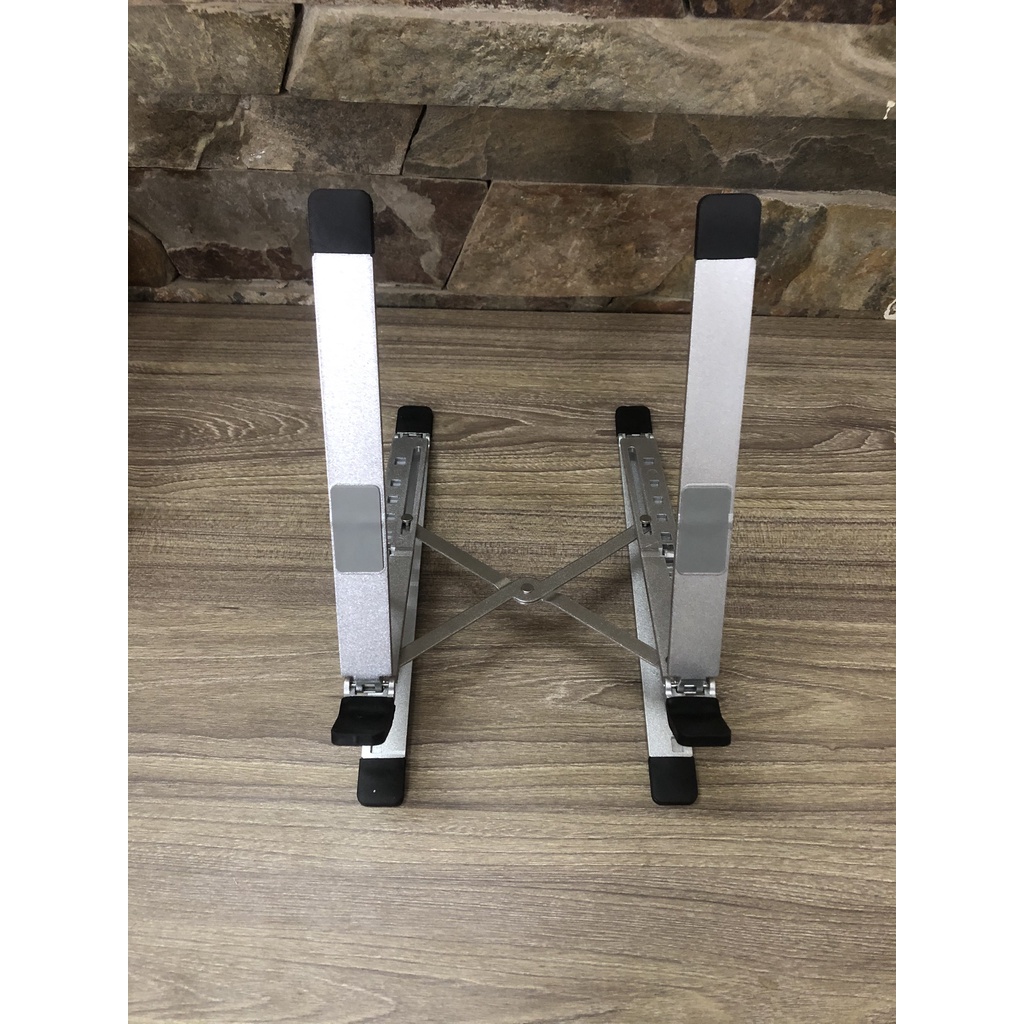 Giá đỡ Laptop, kệ đỡ Laptop bằng nhôm 2 tầng có thể chỉnh góc nhìn, nâng chiều cao, mẫu mới nhất