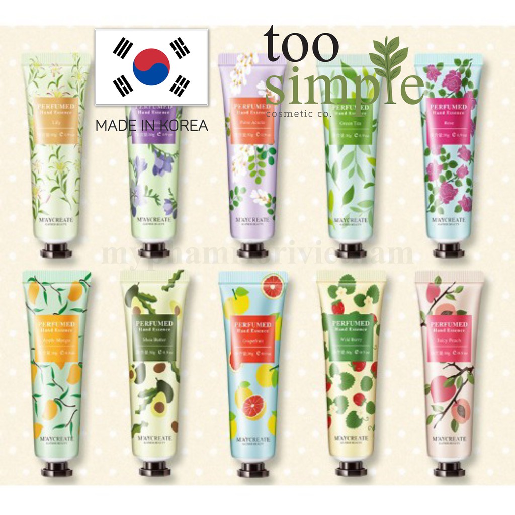 [TooSimple]  Kem dưỡng da tay Maycreate Flower of Story Perfumed Hand Essence