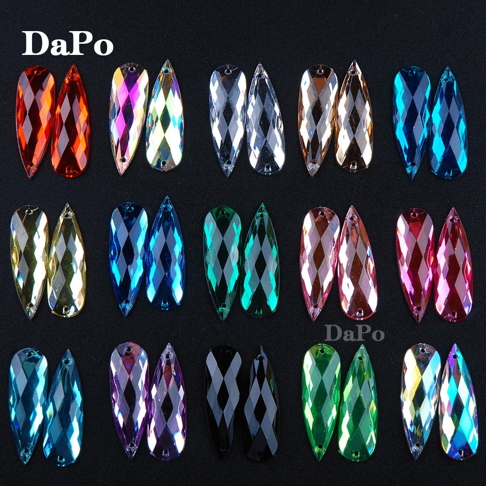 Bộ Dụng Cụ May Vá 10 X 30Mm Bằng Acrylic Đính Đá 17 Kích Thước Nhỏ Gọn Tiện Dụng