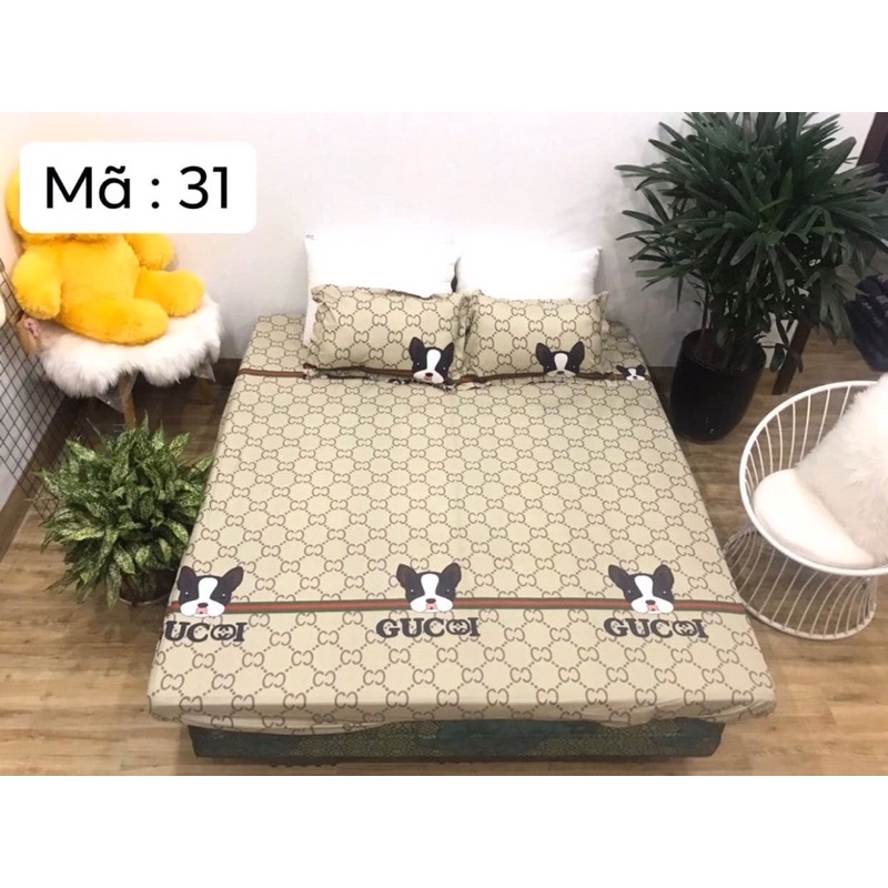 Bộ ga gối hoạ tiết