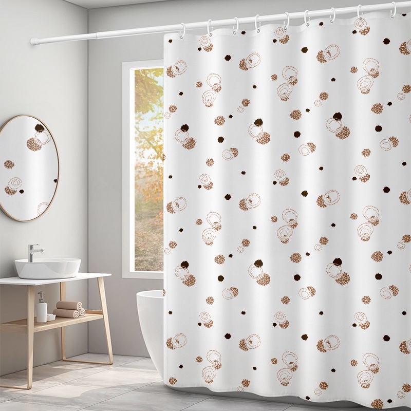 Polyester waterproof digital printing nut thickened shower curtain