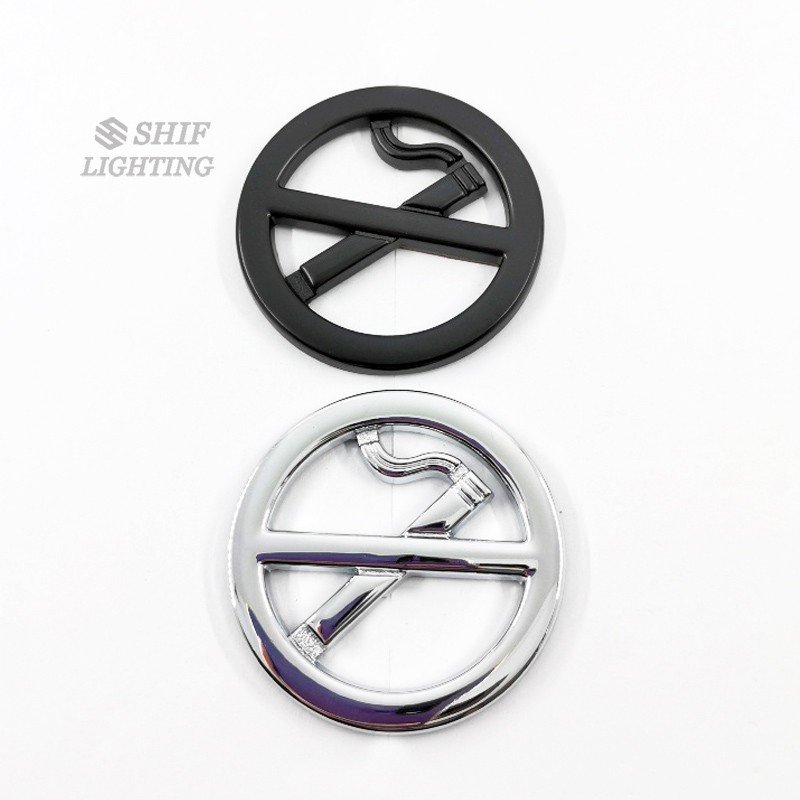 1 Miếng Dán Kim Loại Hình Logo No Smoking Trang Trí Xe Hơi