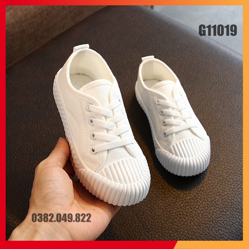 Giày Vải Cho Trẻ Em Mũi Vỏ Sò Đế Thấp Size 26-36 - G11019